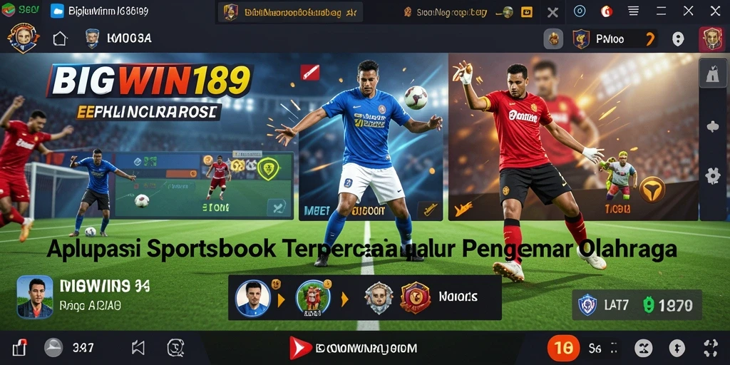 Screenshot utama BIGWIN189 menampilkan fitur taruhan olahraga yang menarik.