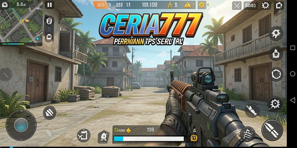 Screenshot CERIA777 menampilkan aksi mendebarkan dalam gameplay TPS.