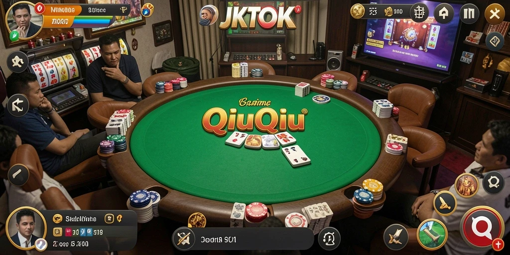 Screenshot JKTOK menampilkan gameplay QiuQiu yang seru dan interaktif.
