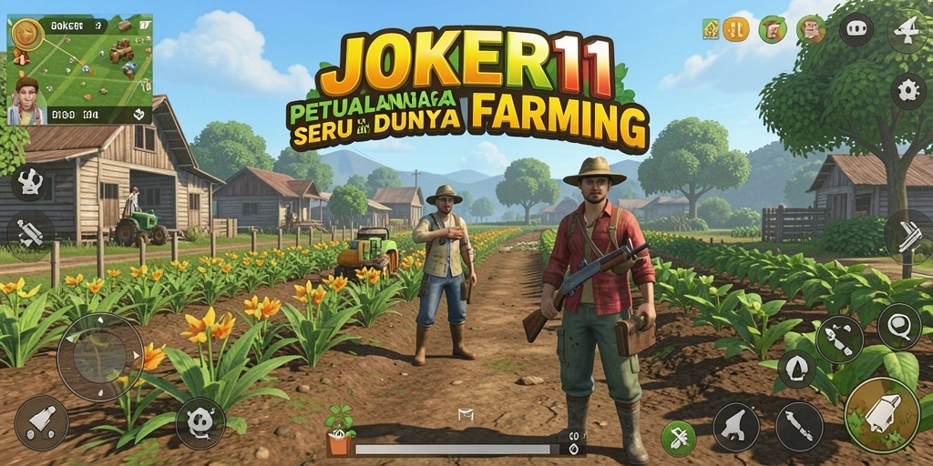 Tampilan Gameplay Seru dari JOKER11 yang Menampilkan Aktivitas Pertanian.