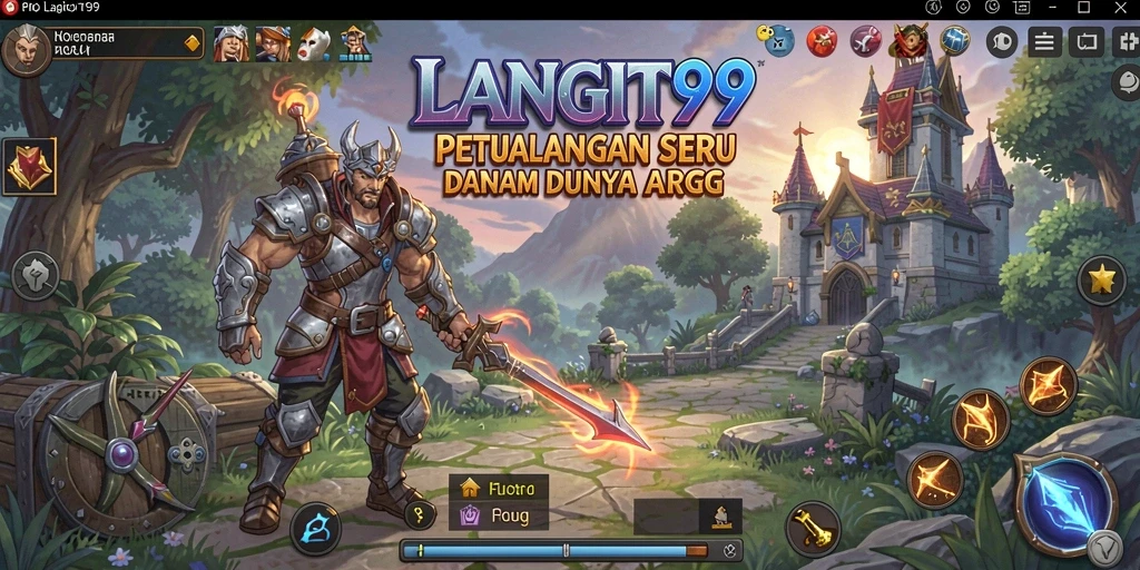 Screenshot menunjukkan aksi pertarungan epik dalam LANGIT99.