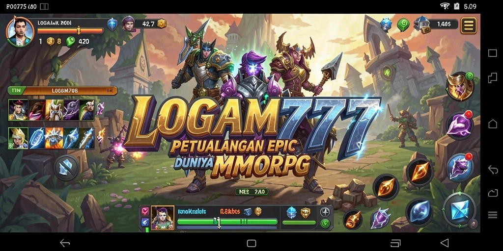 Tampilan gameplay epik dari LOGAM777 yang mendebarkan.