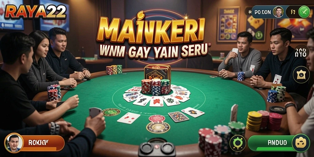 Tampilan gameplay seru RAYA22 dalam aksi poker.