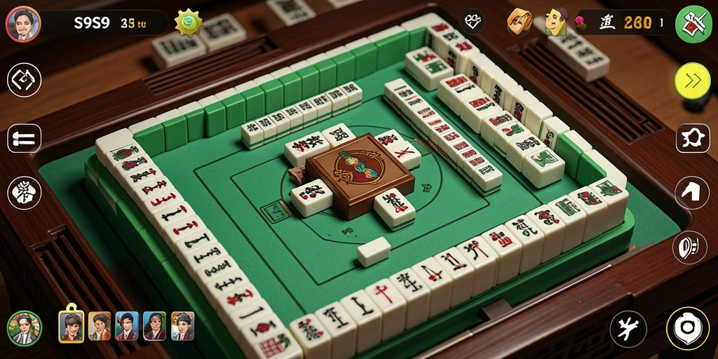 Tampilan gameplay S9S9 yang menarik dengan aksi Mahjong.