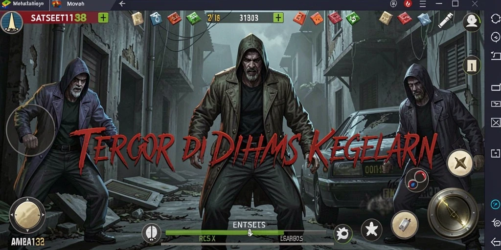 Tangkapan layar gameplay SATSET138 menunjukkan suasana horror yang mencekam dan menegangkan.