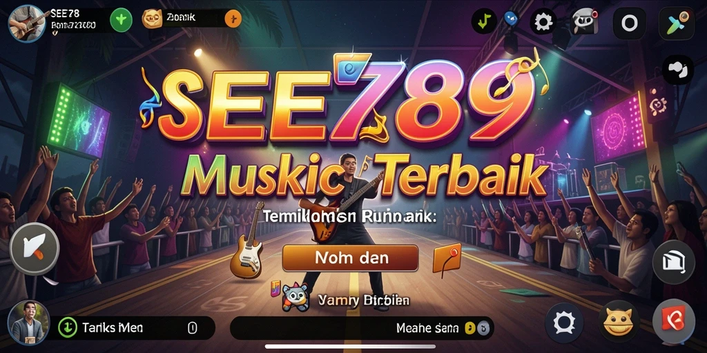 Tangkapan layar SEE789 menampilkan pengguna menikmati pengalaman bermain musik.