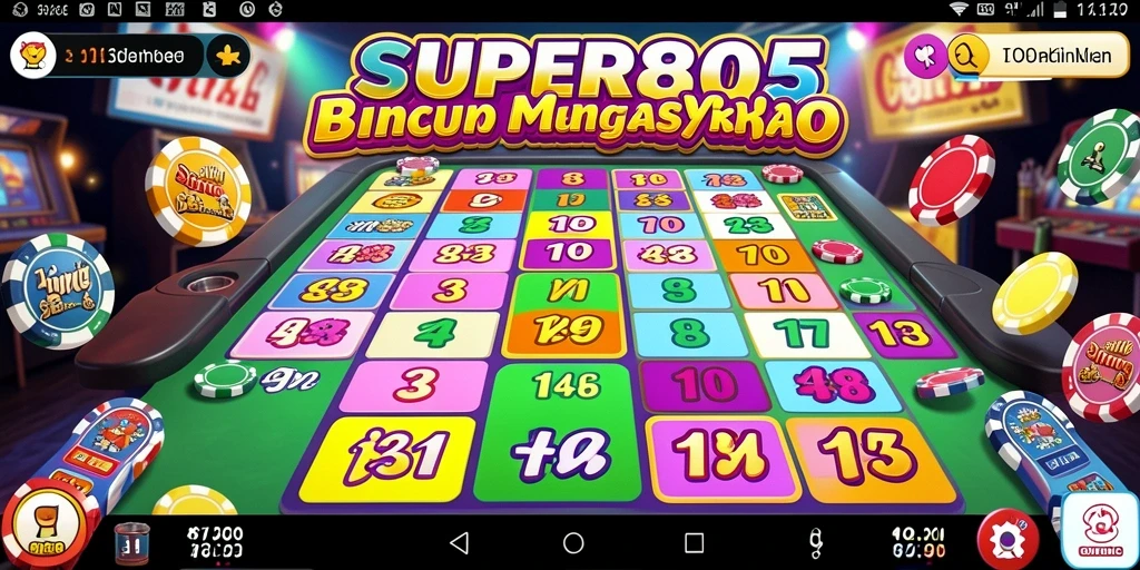 Tampilan gameplay Bingo SUPER805 yang seru dan interaktif.