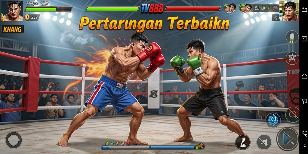 Gameplay seru dalam pertempuran karakter di TV888.
