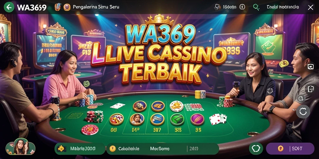 Tampilan permainan live dealer yang mendebarkan di WA369.